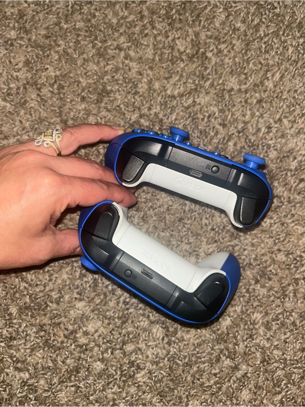 Two Blue Xbox Wireless Controllers - Picture 8 of 8